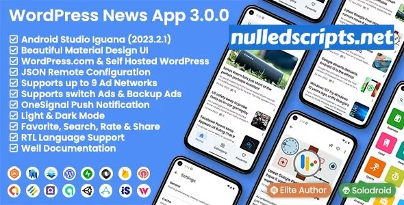 WordPress News App v1.0.0 - Android - CodeCanyon Null