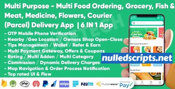 Delivery King v1.2 - Multi Purpose Food, Grocery, Fish-Meat, Pharmacy, Flower, Courier Delivery - Android - CodeCanyon Null