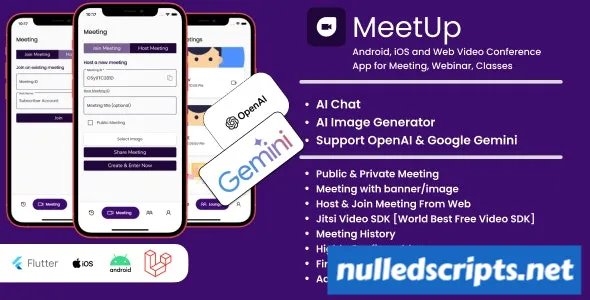 MeetUp v2.6.00 - Android, iOS and Web Video Conference App for Meeting, Webinar, Classes - Android - CodeCanyon Null
