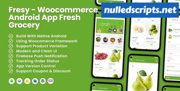 Fresy v2.1 - Woocommerce Android App Fresh Grocery - Android - CodeCanyon Null