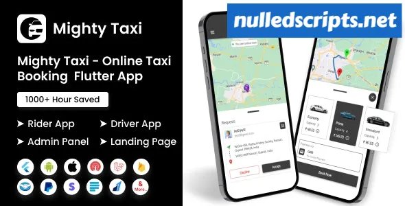 MightyTaxi v5.0 - Flutter Online Taxi Booking Full Solution - Android - CodeCanyon Null