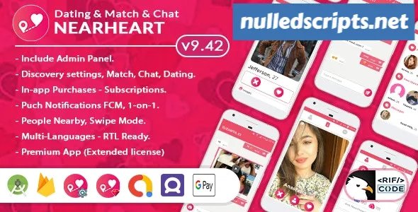 Nearheart v9.42 - Android Native Dating Tinder Clone App with Admin panel - Android - CodeCanyon Null