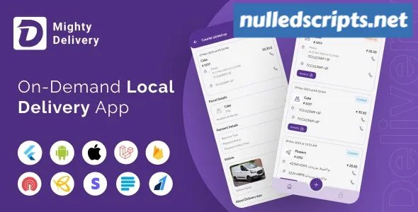 MightyDelivery v13.0 - On Demand Local Delivery System Flutter App - Android - CodeCanyon Null
