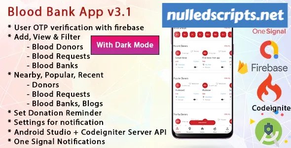 Blood Bank App With Admin Panel & Material Design v3.1.1 - Android - CodeCanyon Null