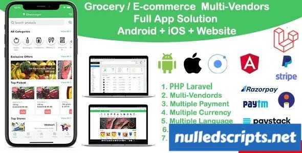 grocery / delivery services / ecommerce multi vendors(Android + iOS + Website) ionic 5 / CodeIgniter v12.0 - Android - CodeCanyon Null