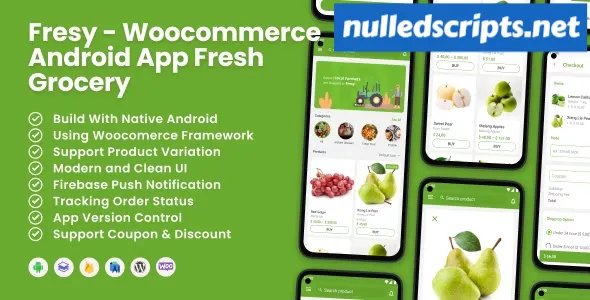 Fresy v2.0 - Woocommerce Android App Fresh Grocery - Android - CodeCanyon Null