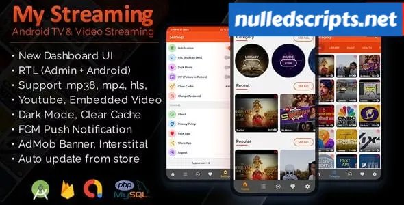 My Streaming Android App with Admin Panel (Android 11 Support) v1.5 - Android - CodeCanyon Null