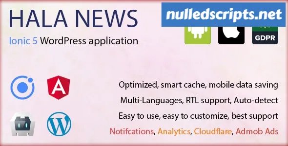 Hala News Pro v1.1.10 - Full Ionic 5 Mobile App for WordPress - Admob, Analytics, Rewards ads, Cloudflare - Android - CodeCanyon Null