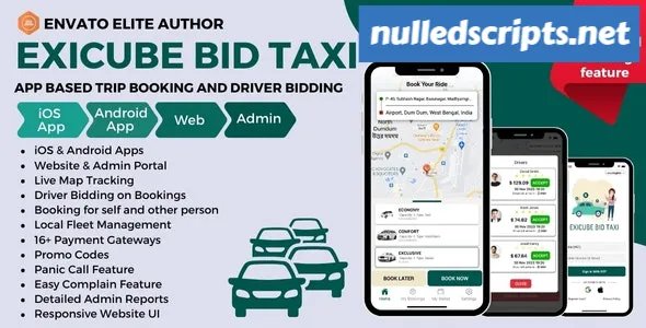 Exicube Bid Taxi App v4.2.0 - Android - CodeCanyon Null