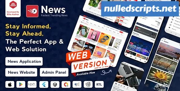 News v3.1.6 - Flutter News App for Android & iOS with Admin Panel - nulled - Android - CodeCanyon Null