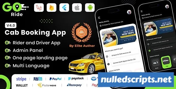 GORIDE v3.0 - InDriver Clone - Flutter Complete Taxi Booking Solution with Bidding Option - Android - CodeCanyon Null