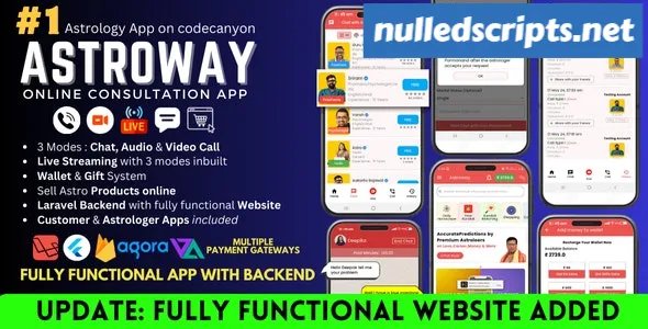 Astroway v1.5 - Astrology Consultation App with PHP Backend - Android - CodeCanyon Null