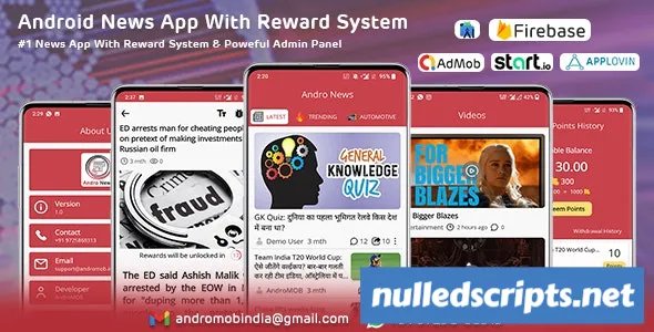 Andro News - Android News App With Reward System - 1 February 2024 - Android - CodeCanyon Null