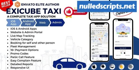 Exicube Taxi App v4.2.0 - Android - CodeCanyon Null