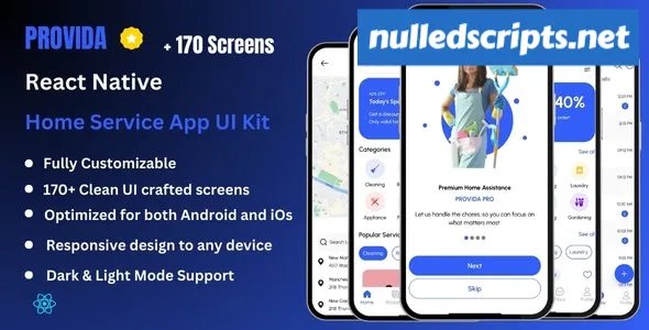 Provida Pro - Home Service & House Cleaning React Native Expo Ui Kit - Android - CodeCanyon Null