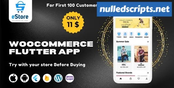 eStore v1.1 - Build a Flutter eCommerce Mobile App for Android and iOS from WordPress WooCommerce Store - Android - CodeCanyon Null