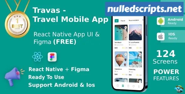 Traves v1.3 - Travel Mobile App - UI Kit - React Native - Android - CodeCanyon Null