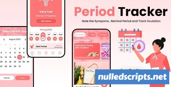 Period Tracker - Clue Period - My Calendar - Ovulation Tracker - Fertilo Period - Health Tracker - Android - CodeCanyon Null