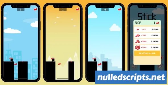 Stick Hero - iOS Game SpriteKit Swift 5 - 28 march 2024 - Android - CodeCanyon Null