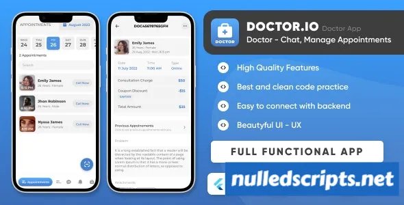 Doctor.io v1.0 - Doctor App for Doctors Appointments Managements, Online Diagnostics - Android - CodeCanyon Null