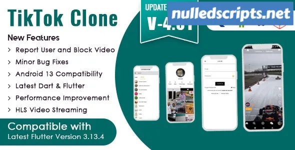 Flutter - TikTok Clone | Triller Clone & Short Video Streaming Mobile App for Android & iOS v3.6 - Android - CodeCanyon Null