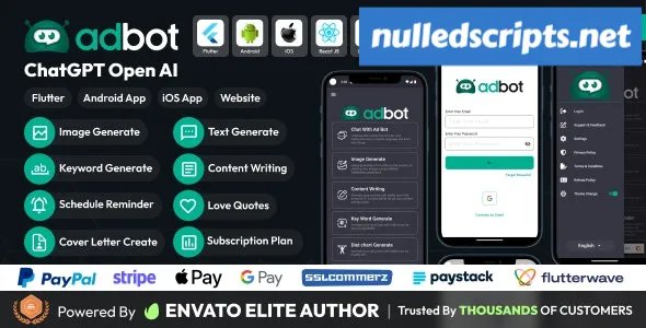 AdBot v4.1.0 - ChatGPT Open AI Android and iOS App - Android - CodeCanyon Null