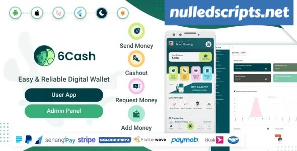 6Cash v4.2 - Digital Wallet Mobile App with Laravel Admin Panel - nulled - Android - CodeCanyon Null