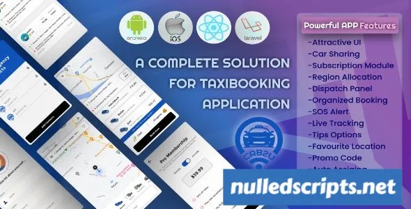 Cab2u v1.4 - Taxi Solution Android & IOS + Admin Panel + Dispatch Panel - Android - CodeCanyon Null