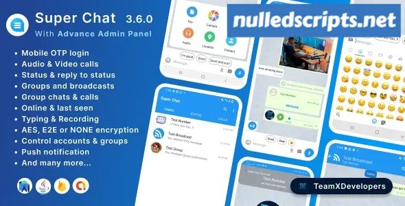 Super Chat v3.5.0 - Android Chatting App with Group Chats and Voice/Video Calls - Whatsapp Clone - Android - CodeCanyon Null