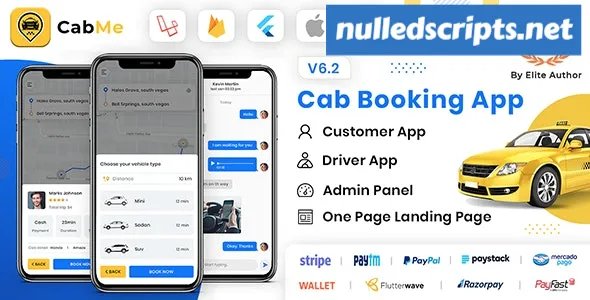 CabME v5.0 - Flutter Complete Taxi app - Taxi Booking Solution - Android - CodeCanyon Null