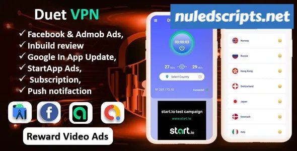 Duet Pro VPN App v8.0 - Secure VPN App & Fast VPN - Android - CodeCanyon Null