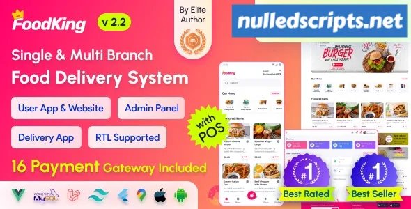 FoodKing v1.8 - Restaurant Food Delivery System with Admin Panel & Delivery Man App | Restaurant POS - nulled - Android - CodeCanyon Null
