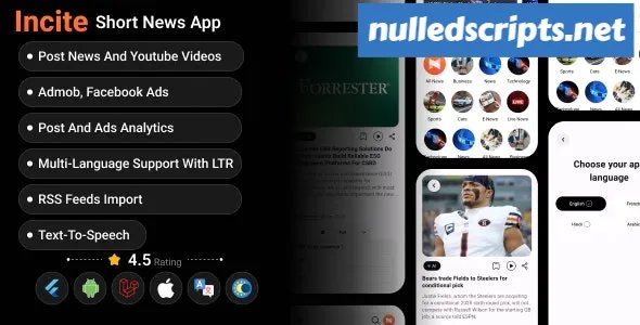 Incite v2.2 - Short News App & Web, Blog App with Laravel Admin Panel for Android & iOS - Android - CodeCanyon Null