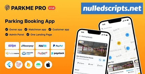 ParkMePRO v1.1 - Flutter Complete Car Parking App with Owner and WatchMan app - Android - CodeCanyon Null