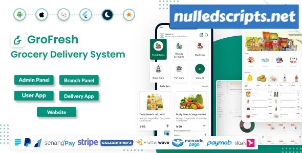 GroFresh v7.3 - (Grocery, Pharmacy, eCommerce, Store) App and Web with Laravel Admin Panel + Delivery App - nulled - Android - CodeCanyon Null