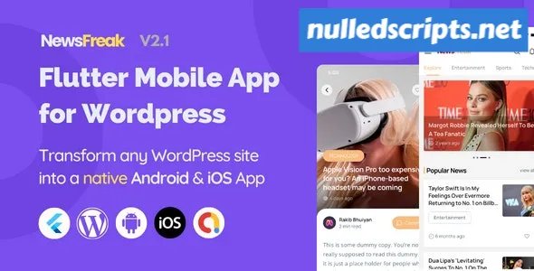 Newsfreak v2.1.2 - Flutter Mobile App for WordPress - Android - CodeCanyon Null