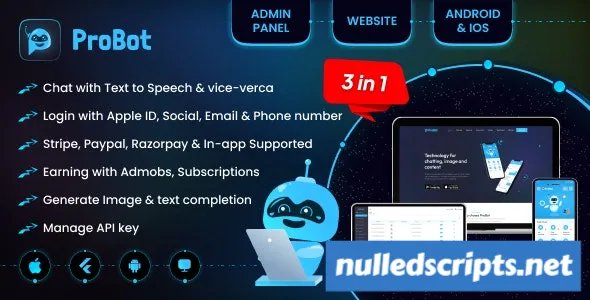 ProBot v2.0.3 - Open AI Chat, Writing Assistant & Image Generator - Android - CodeCanyon Null