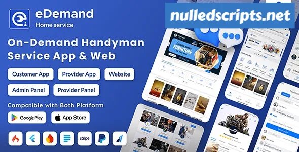 eDemand v2.1.0 - Multi Vendor On Demand Handy Services - Android - CodeCanyon Null