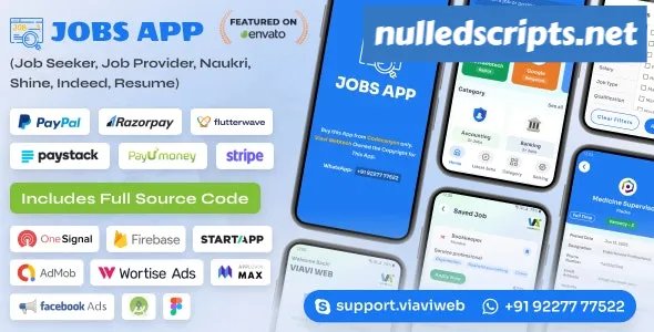 Android Jobs App (Job Seeker, Job Provider, Naukri, Shine, Indeed, Resume) v2.1 - nulled - Android - CodeCanyon Null