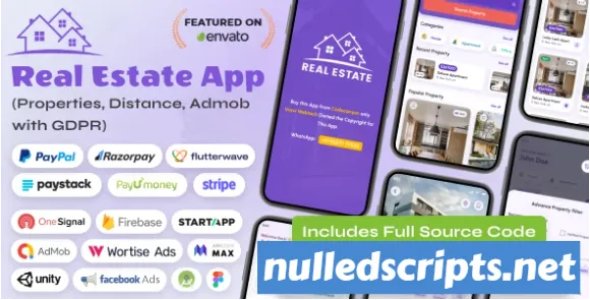 Android Real Estate App (Properties, Distance, Admob with GDPR) - 23 September 2023 - Android - CodeCanyon Null