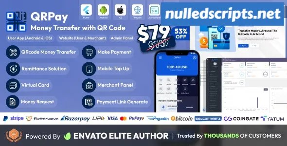 QRPay - Money Transfer with QR Code Full Solution - v3.2.0 - Android - CodeCanyon Null