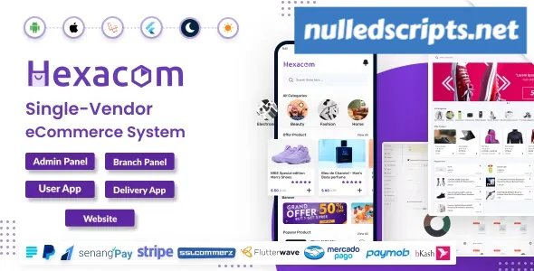 Hexacom - single vendor eCommerce App with Website, Admin Panel and Delivery boy app - v7.2 - Android - CodeCanyon Null