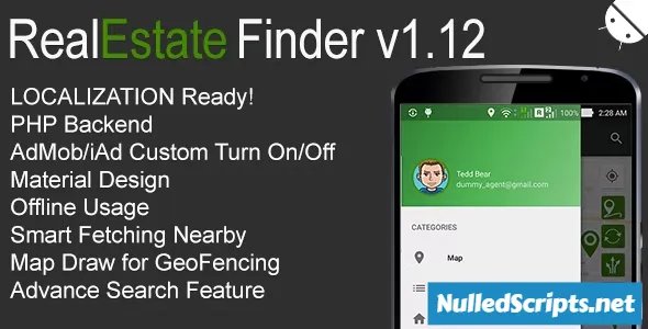 RealEstate Finder Full Android Application v1.7 - Android - CodeCanyon Null