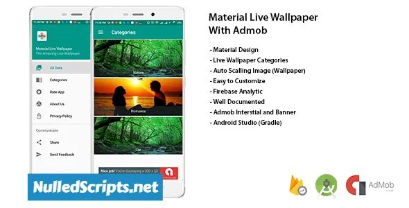 Material Live Wallpaper With Admob and Admin Panel - Android - CodeCanyon Null