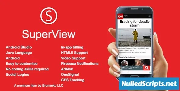 SuperView - WebView App for Android with Push Notification, AdMob, In-app Billing App v2.0.4 - Android - CodeCanyon Null