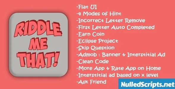 Riddle Me That! - Android - CodeCanyon Null