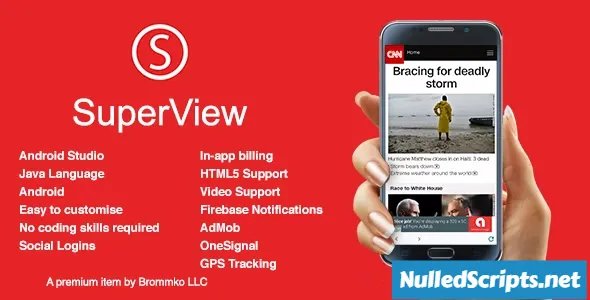 SuperView - WebView App for Android with Push Notification, AdMob, In-app Billing App v2.0.2 - Android - CodeCanyon Null