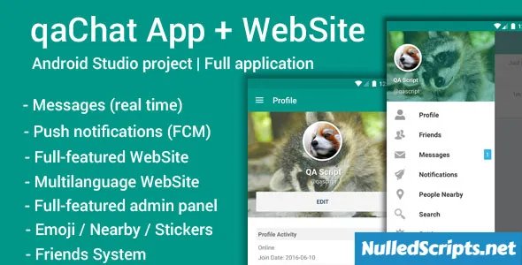 qaChat (App and Website) - Android - CodeCanyon Null