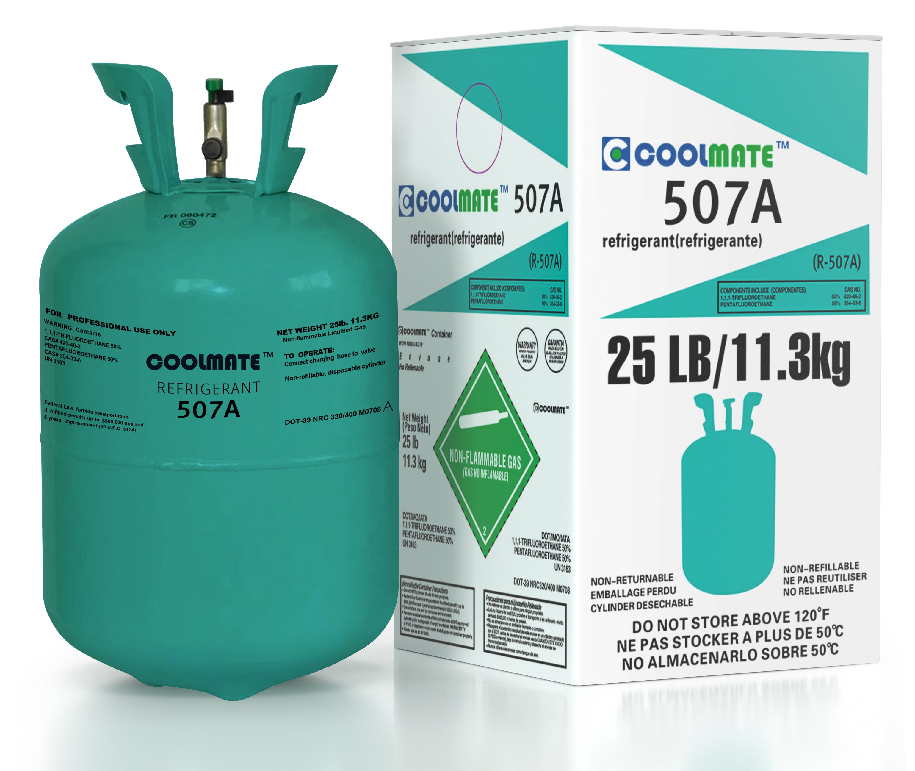 R-507A Refrigerant 25 LB|CoolmateGas Refrigerant - Image 2