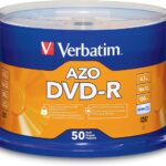 Verbatim DVD-R Blank Discs AZO Dye 4.7GB 16X Recordable Disc - 50 Pack Spindle